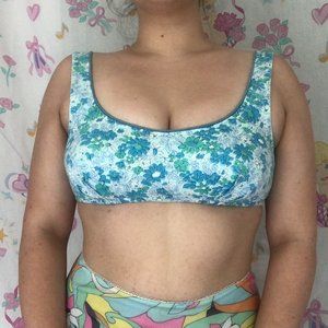 Vintage 50s / 60s Floral Swim Top